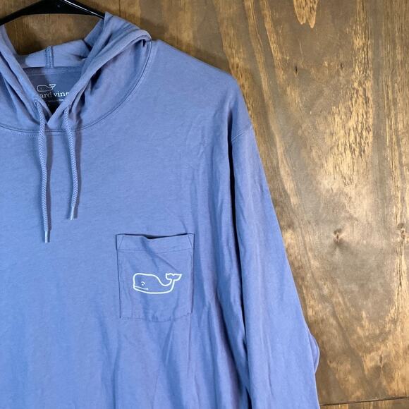 Vineyard Vines Womens Sweatshirt Purple Logo Hoodie Pullover Lightweight Medium - Picture 5 of 11